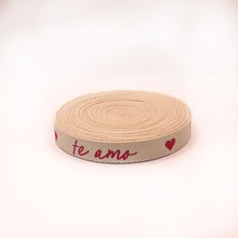 Cargar imagen en el visor de la galería, Listón "te amo" 16mm/10mt