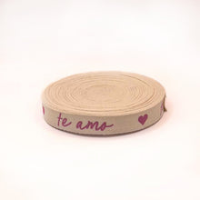Cargar imagen en el visor de la galería, Listón "te amo" 16mm/10mt