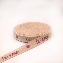 Cargar imagen en el visor de la galería, Listón "te amo" 16mm/10mt