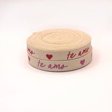 Cargar imagen en el visor de la galería, Listón "te amo" 16mm/10mt