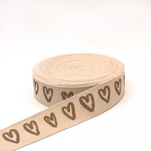 Cargar imagen en el visor de la galería, Listón Corazones 25mm/10mts