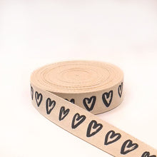 Cargar imagen en el visor de la galería, Listón Corazones 25mm/10mts