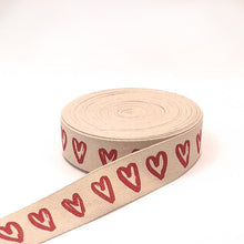 Cargar imagen en el visor de la galería, Listón Corazones 25mm/10mts