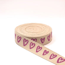 Cargar imagen en el visor de la galería, Listón Corazones 25mm/10mts