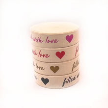 Cargar imagen en el visor de la galería, Listón"Filled with love" 25mm/10mts