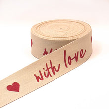 Cargar imagen en el visor de la galería, Listón "with love" 38mm/10mts