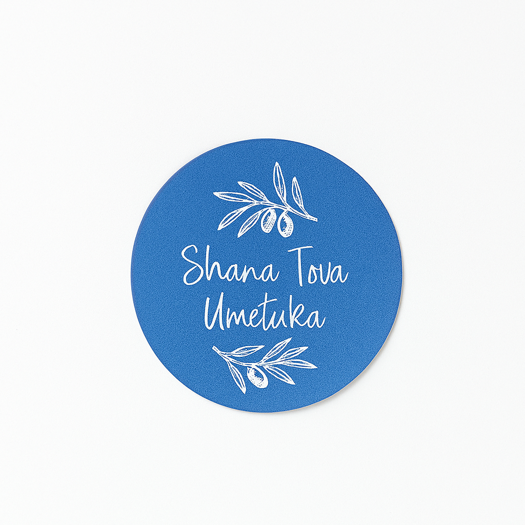 Coasters Shana Tova Umetuka Azul