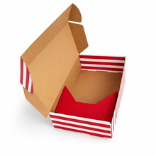 Cargar imagen en el visor de la galería, Caja Bouquet  Rayas Rojo
