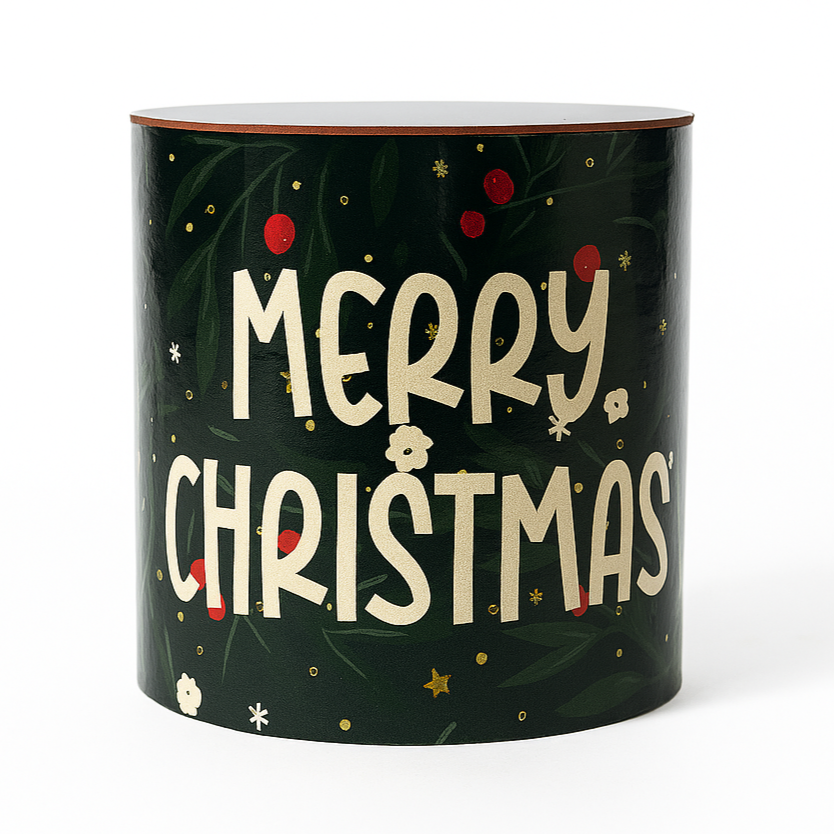 Caja Redonda Merry Christmas