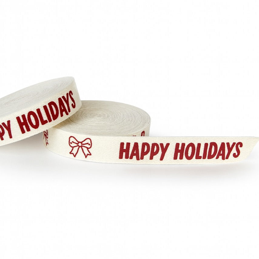 Listón Happy Holidays Bow 16 mm