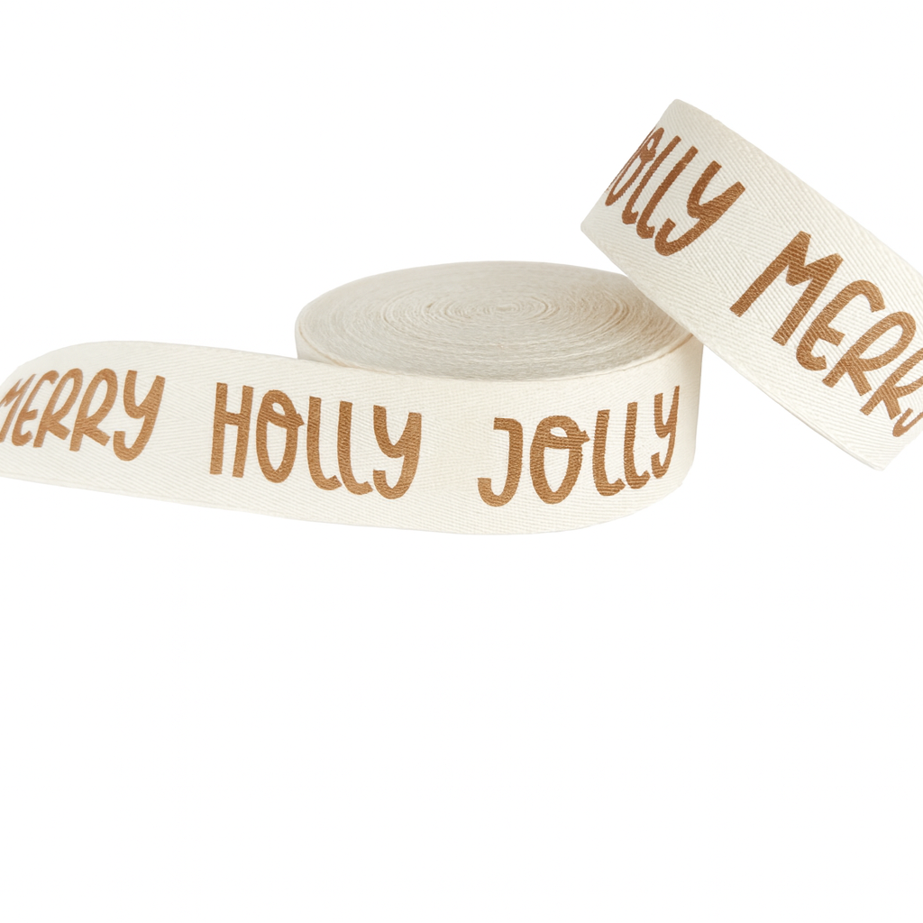 Listón Merry Holly Jolly 38mm