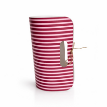 Cargar imagen en el visor de la galería, Portaflores Rayas  Rosa Burgundy
