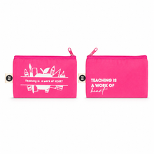 Cargar imagen en el visor de la galería, Pouch Chica Día del Maestro Rosa Neon
