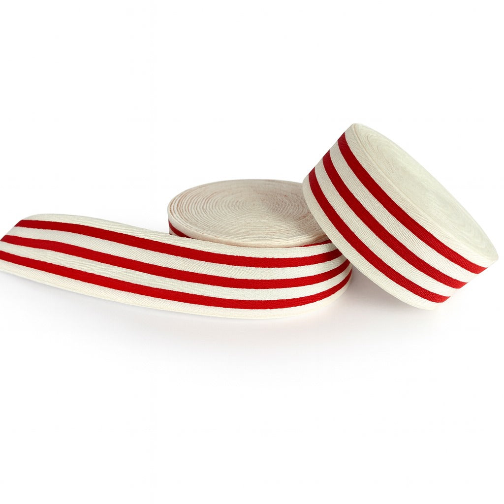 Listón Red Stripes 38mm