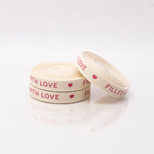 Cargar imagen en el visor de la galería, Listón  &quot;Filled with love &quot; 16mm/10mts
