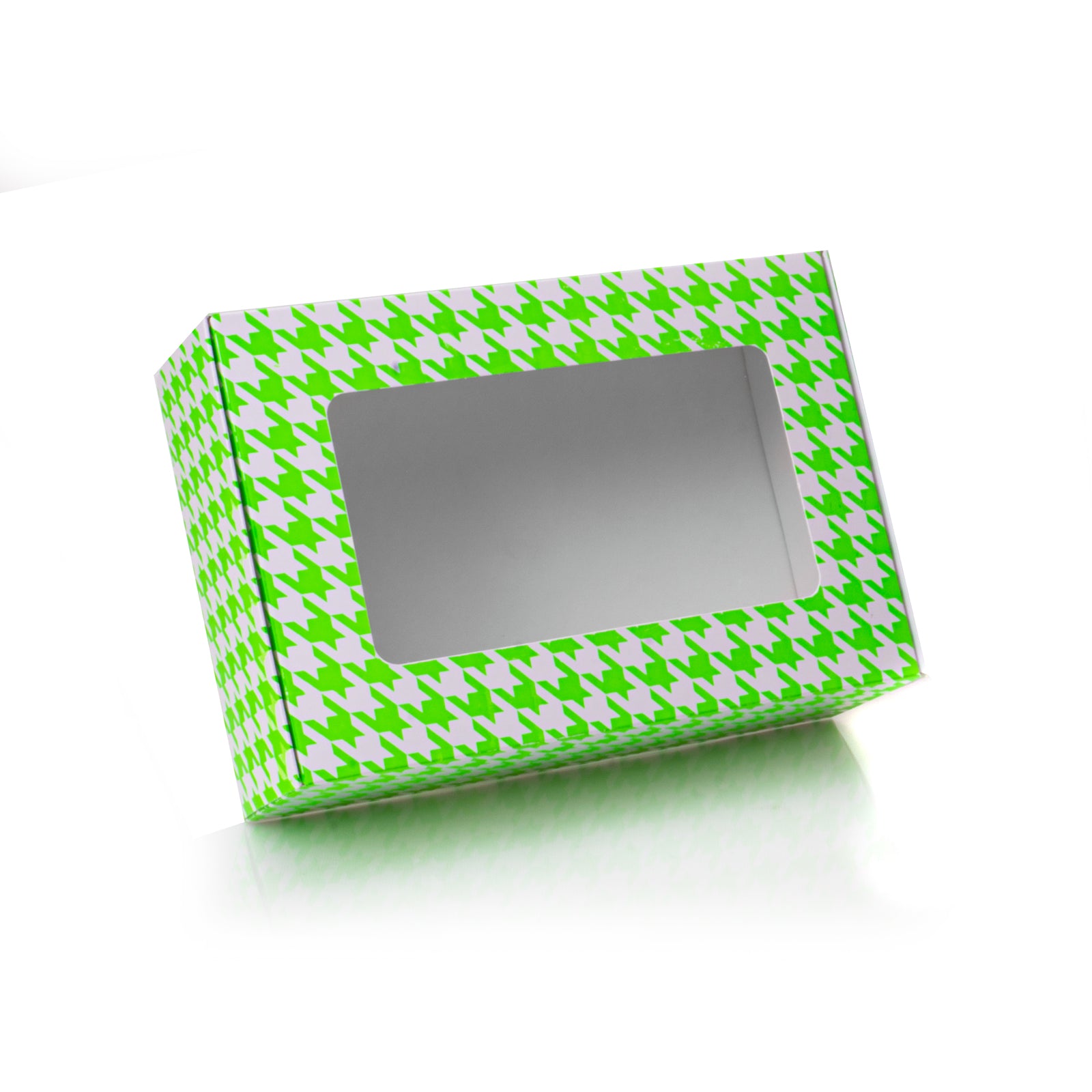 Caja Muffin Pata de Gallo fluorescente